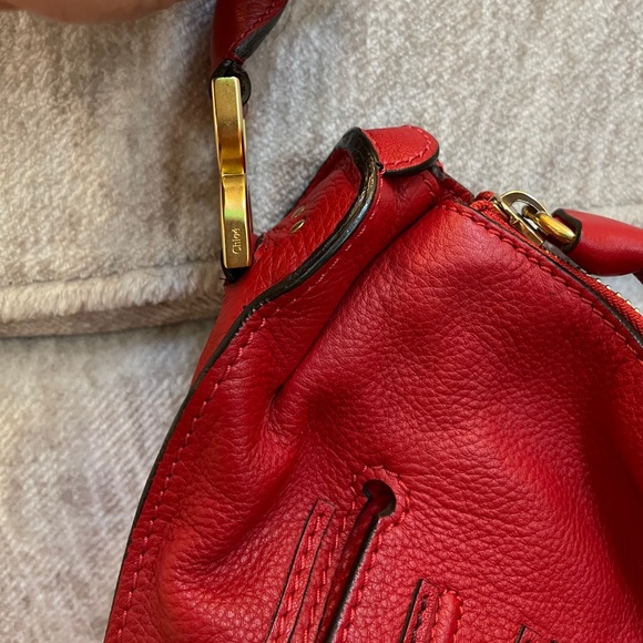 Authentic Chloe Marcie Large Hobo Satchel in Poppy - Picture 8 of 16
